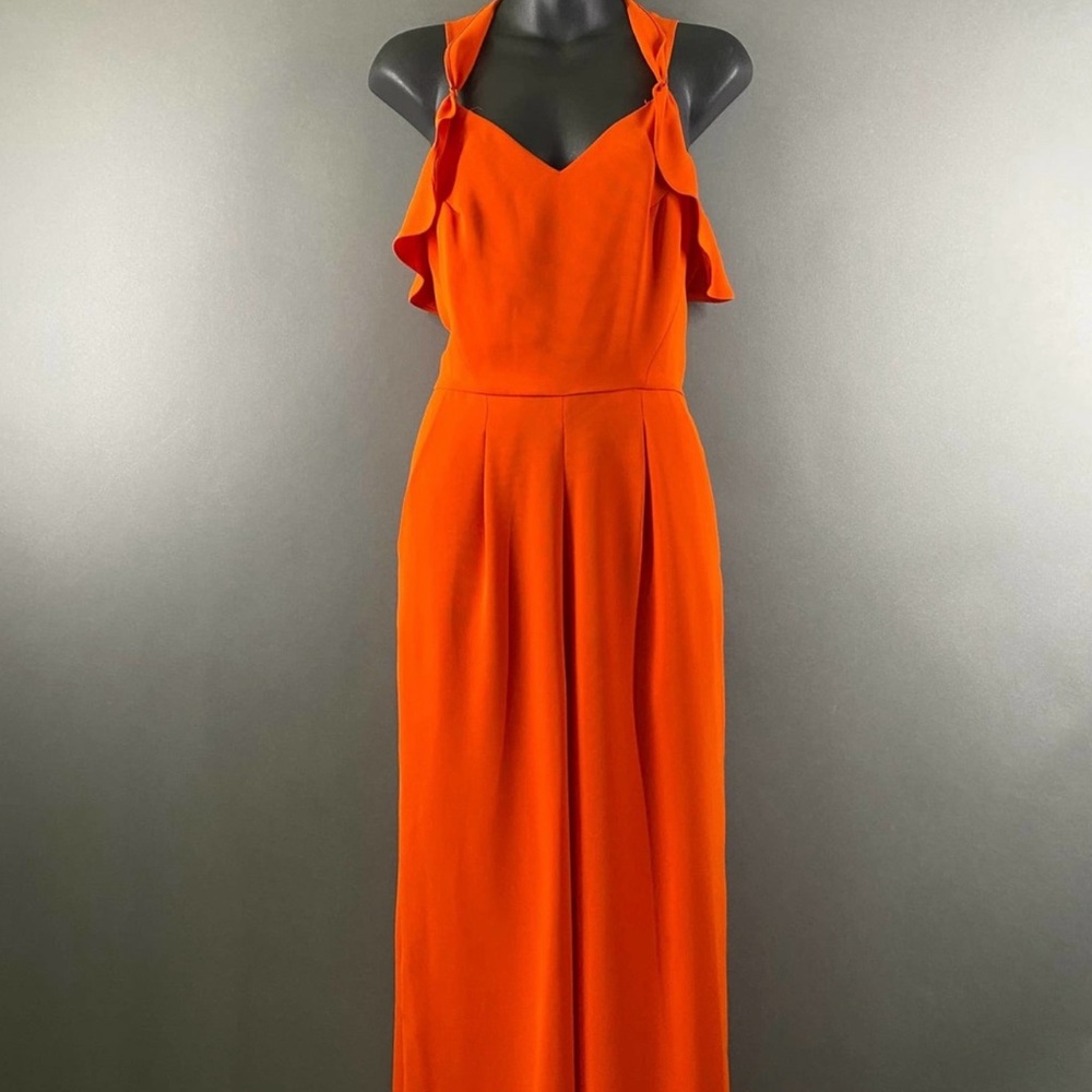 Reiss Amika Orange Bow Back Detail Jumpsuit - Picture 3 of 3